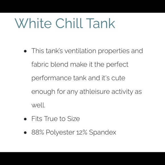 Zyia White Chill Tank - Brand New with tags - SZ L - Picture 2 of 3